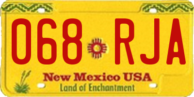 NM license plate 068RJA