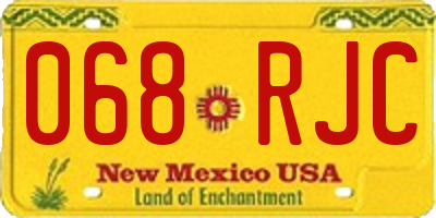 NM license plate 068RJC