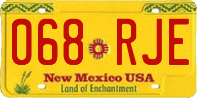 NM license plate 068RJE