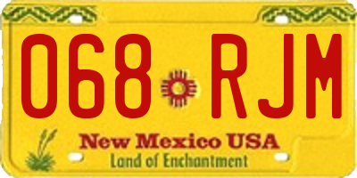 NM license plate 068RJM