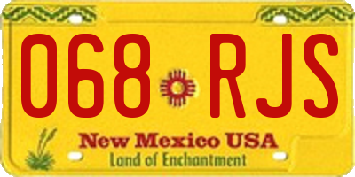 NM license plate 068RJS