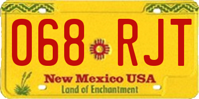 NM license plate 068RJT