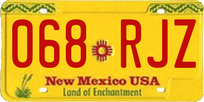 NM license plate 068RJZ