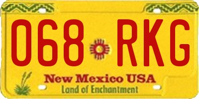 NM license plate 068RKG