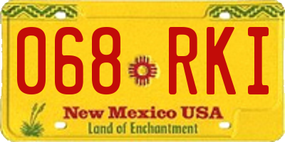 NM license plate 068RKI