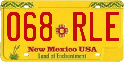 NM license plate 068RLE
