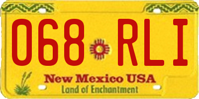 NM license plate 068RLI