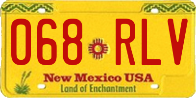 NM license plate 068RLV