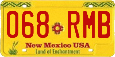 NM license plate 068RMB