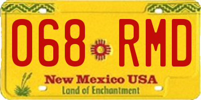 NM license plate 068RMD