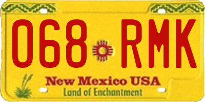 NM license plate 068RMK