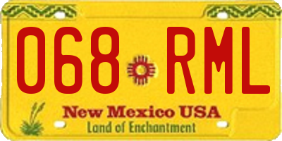 NM license plate 068RML