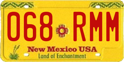 NM license plate 068RMM