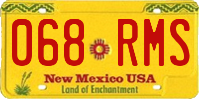 NM license plate 068RMS