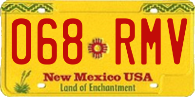 NM license plate 068RMV