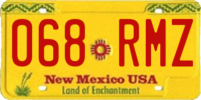 NM license plate 068RMZ