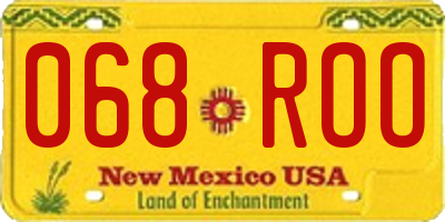 NM license plate 068ROO