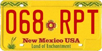 NM license plate 068RPT