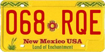 NM license plate 068RQE