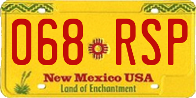 NM license plate 068RSP