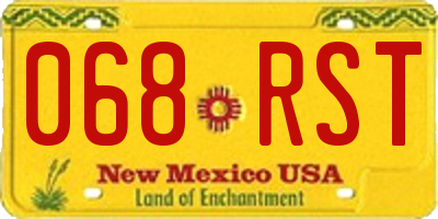NM license plate 068RST