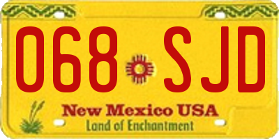 NM license plate 068SJD