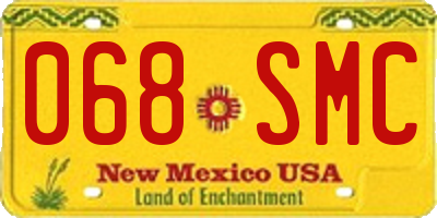 NM license plate 068SMC