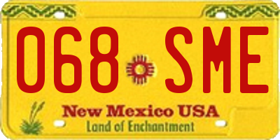 NM license plate 068SME