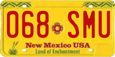 NM license plate 068SMU