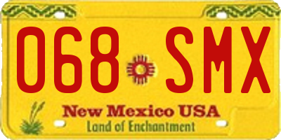 NM license plate 068SMX