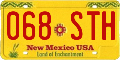 NM license plate 068STH