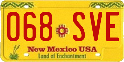 NM license plate 068SVE