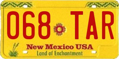 NM license plate 068TAR