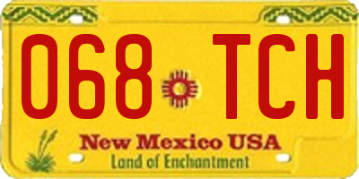 NM license plate 068TCH