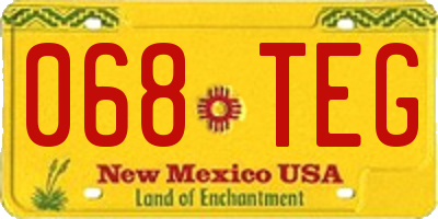 NM license plate 068TEG