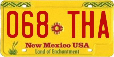 NM license plate 068THA
