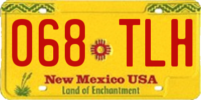 NM license plate 068TLH