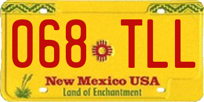 NM license plate 068TLL
