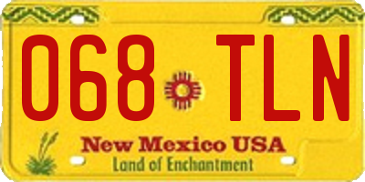 NM license plate 068TLN