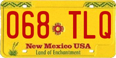 NM license plate 068TLQ