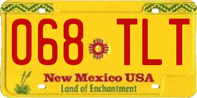 NM license plate 068TLT