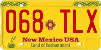 NM license plate 068TLX