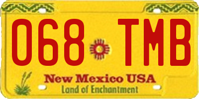 NM license plate 068TMB
