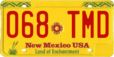 NM license plate 068TMD