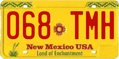 NM license plate 068TMH
