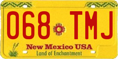 NM license plate 068TMJ