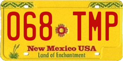 NM license plate 068TMP