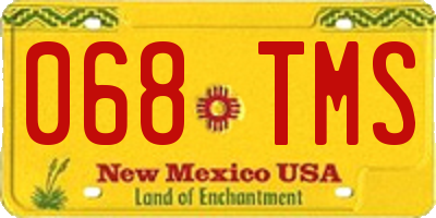 NM license plate 068TMS