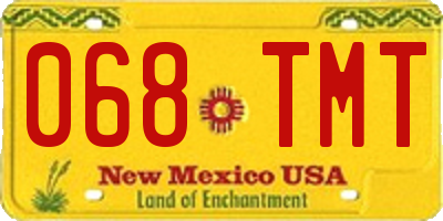 NM license plate 068TMT