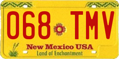 NM license plate 068TMV